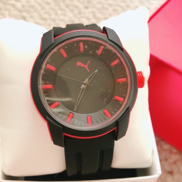 Puma Analog Three-Hand Black Silicone Watch 45MM - Picture 2 of 6